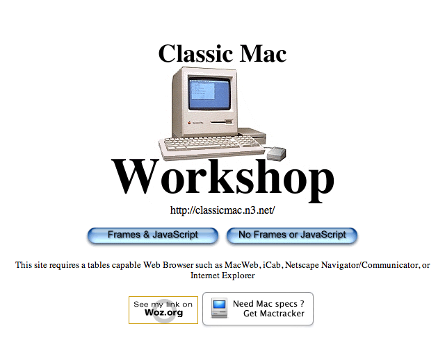 Classic Mac Workshop - Entrance